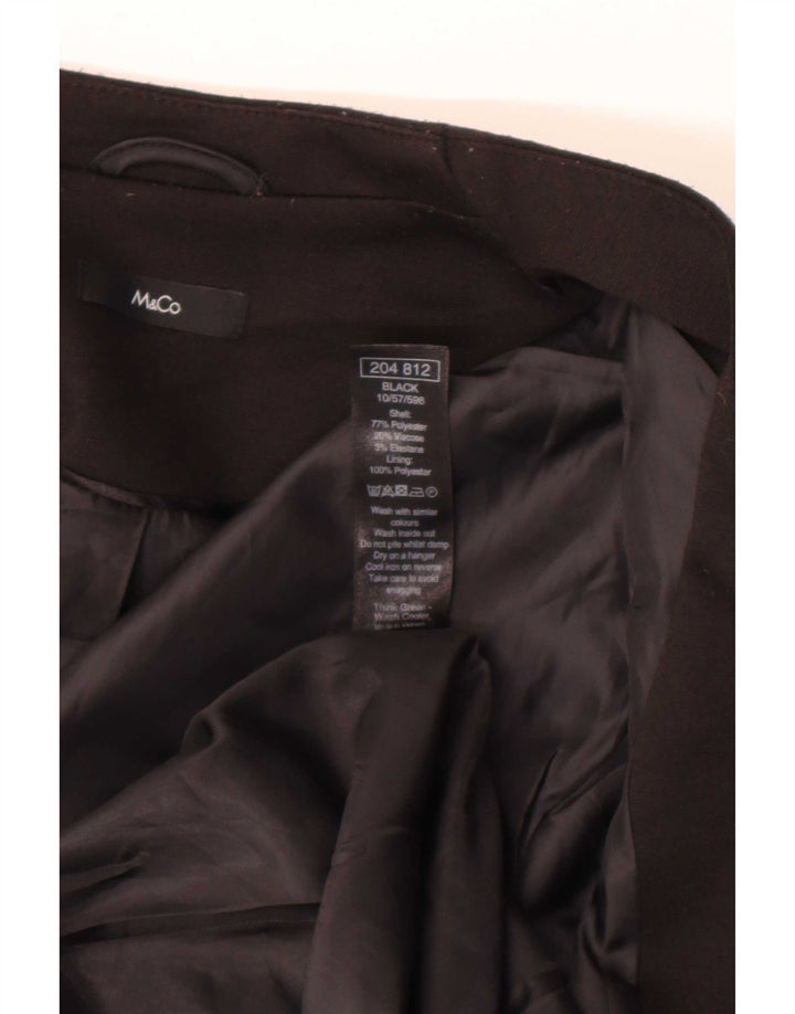 Giacca blazer aperta da donna M&Co UK 12 poliestere nero medio