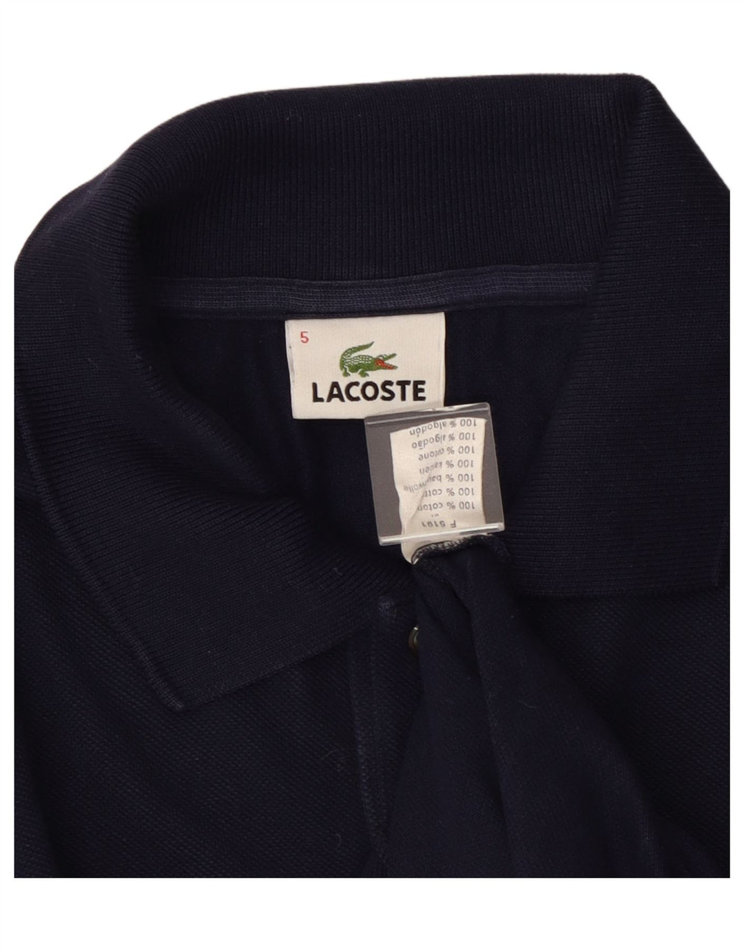 Polo da uomo LACOSTE taglia 5 grande in cotone blu navy