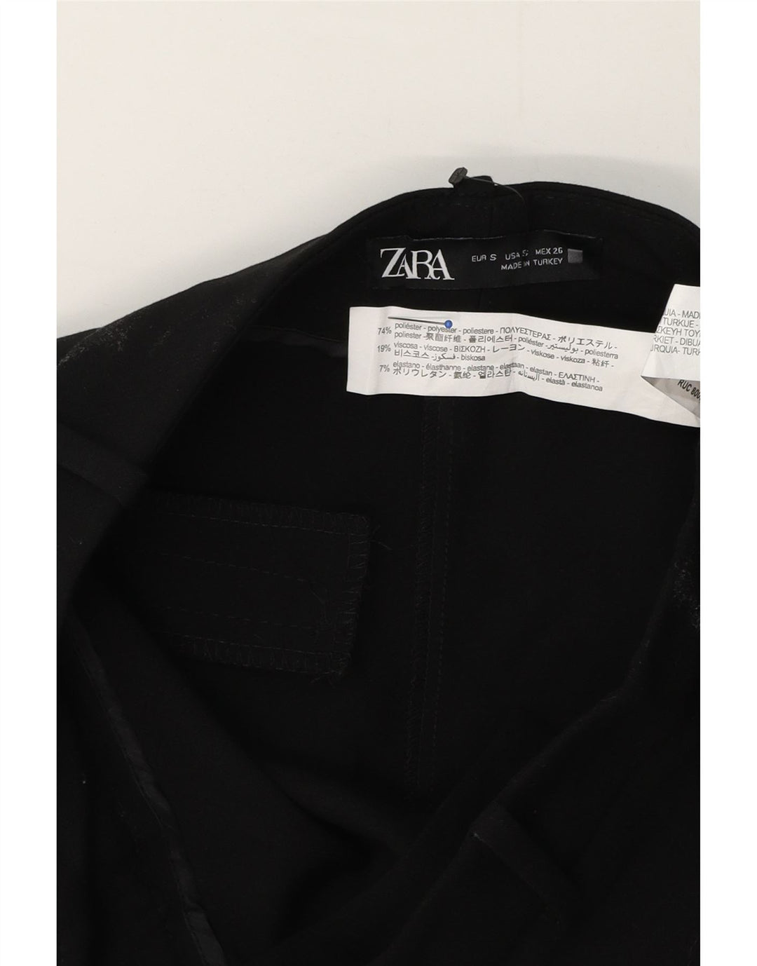 Pantaloni chino bootcut da donna Zara piccoli W26 L31 poliestere nero