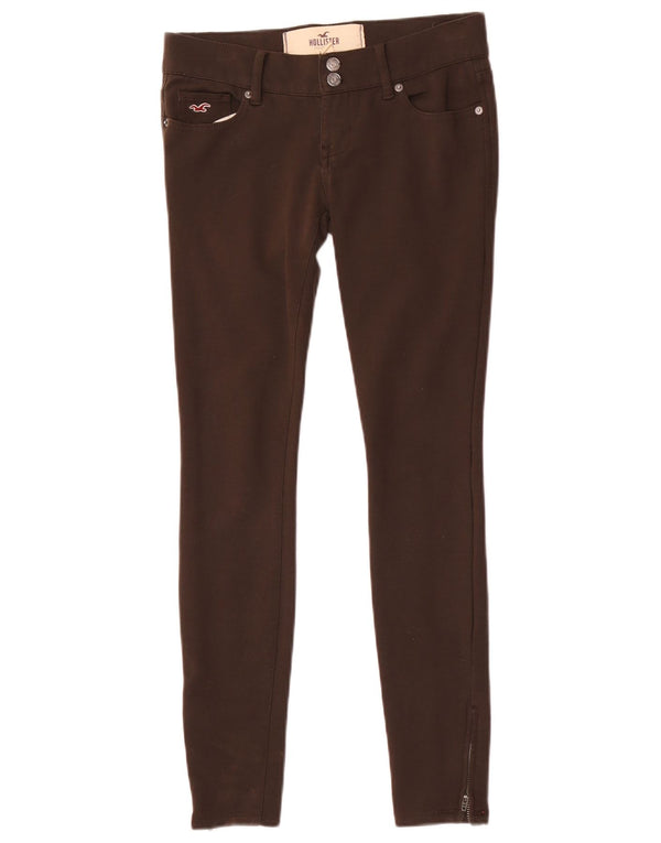 Pantaloni casual skinny a vita bassa Hollister da donna US 0 XS W28 L27 Marrone