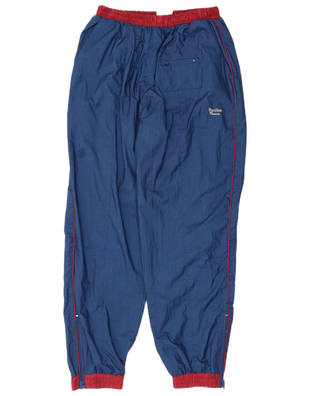 Tuta intera oversize da uomo vintage color block blu navy medio