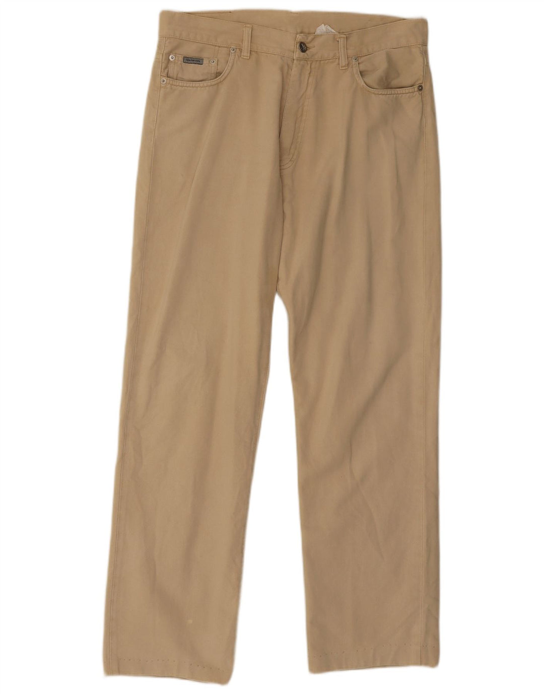 Jeans dritti da uomo Calvin Klein W34 L30 cotone beige