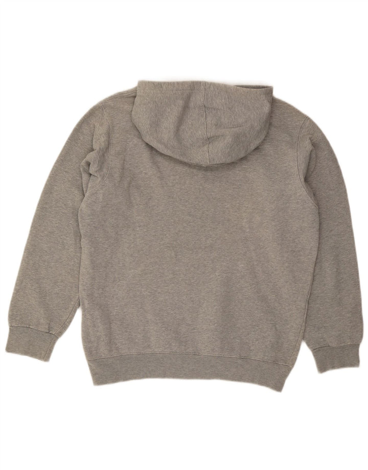 DIESEL Felpa con cappuccio grafica da uomo grande in cotone grigio