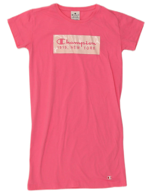 Abito T-shirt grafica per ragazze Champion 9-10 anni Rosa medio