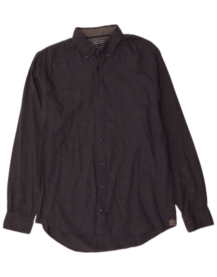 Camicia da uomo Tommy Hilfiger New York Fit in cotone grigio medio