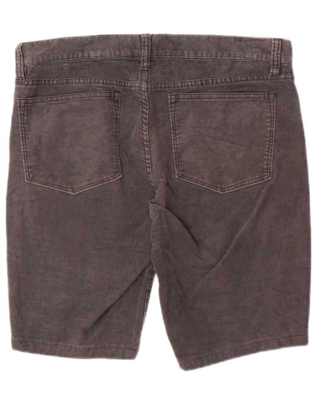 Pantaloncini di velluto a coste da uomo J. Crew W30 in cotone grigio medio
