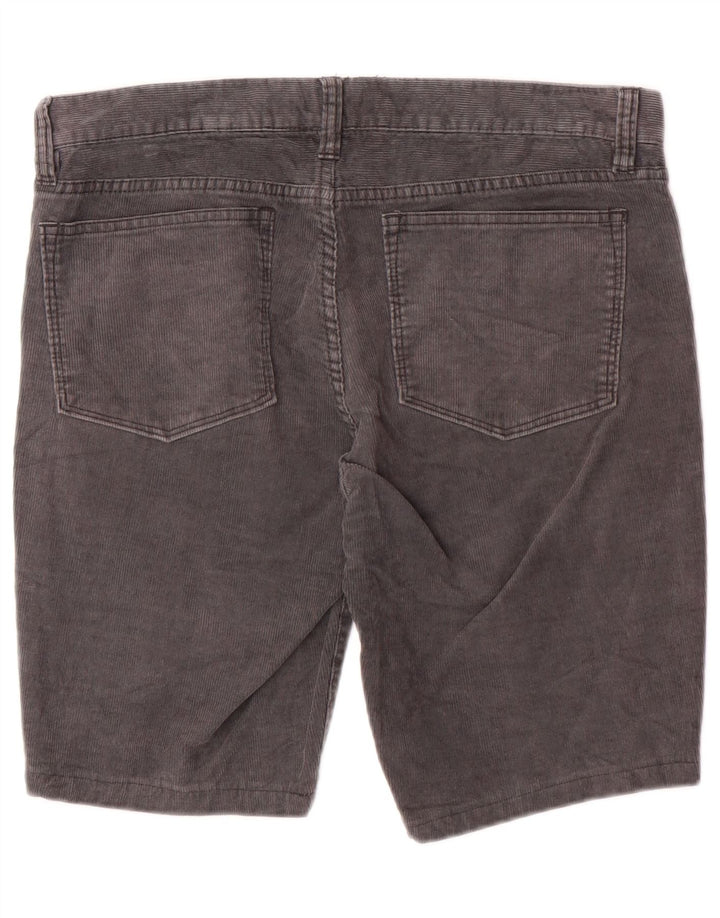 Pantaloncini di velluto a coste da uomo J. Crew W30 in cotone grigio medio