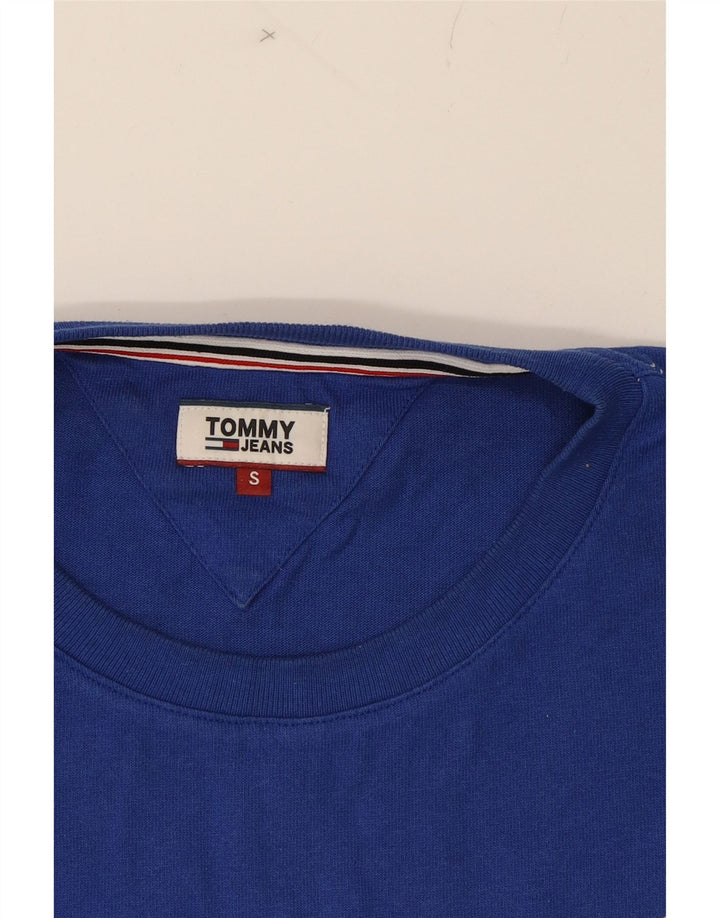 TOMMY HILFIGER Mens Graphic T-Shirt Top Small Blue Cotton Vintage Tommy Hilfiger and Second-Hand Tommy Hilfiger from Messina Hembry 