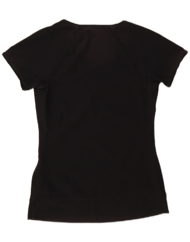 T-shirt Nike Dri Fit da donna Top UK 12/14 poliestere nero medio