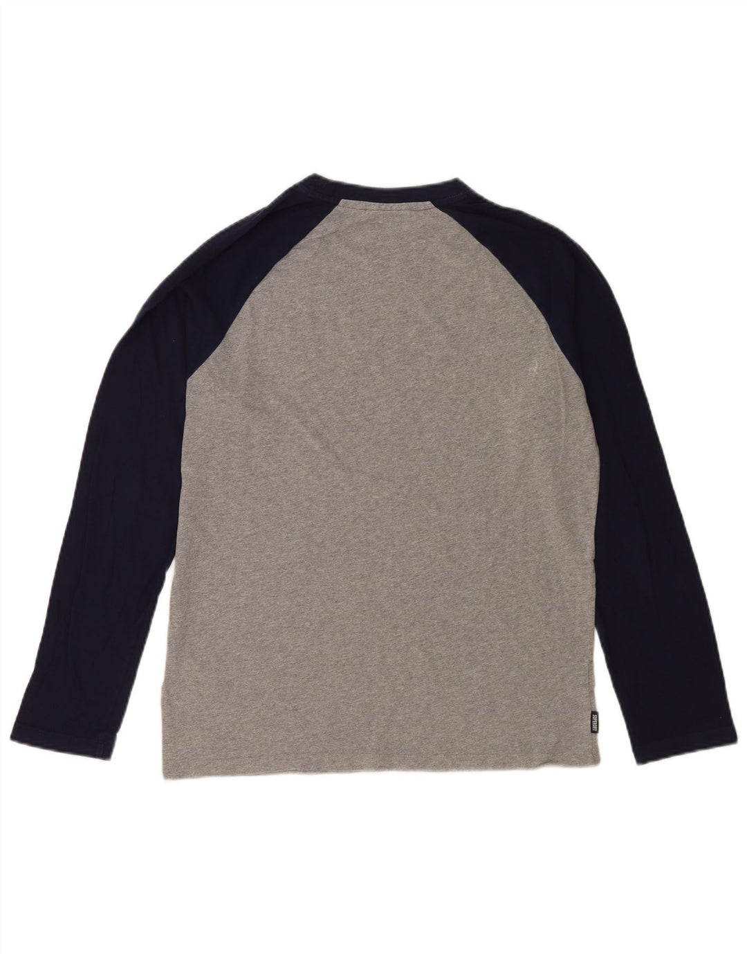 Top da uomo Superdry a maniche lunghe in cotone color block grigio medio