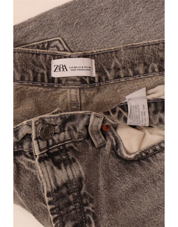 Jeans dritti da donna Zara EU 40 medio W30 L34 cotone grigio