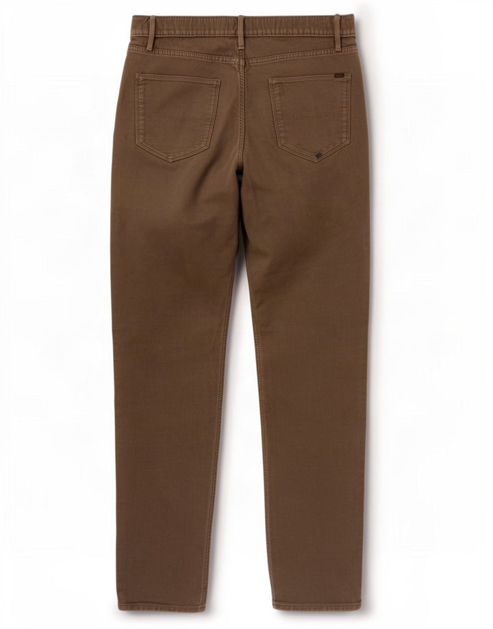 Pantaloni casual slim da uomo Marks & Spencer W32 L33 cotone grigio