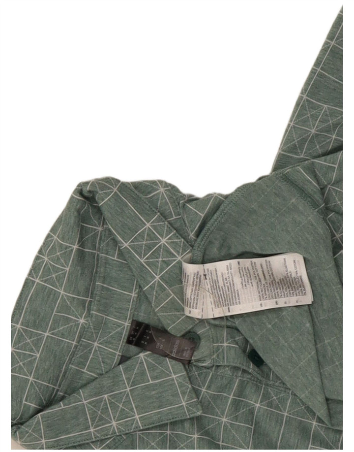 Polo Adidas da uomo in poliestere geometrico verde medio