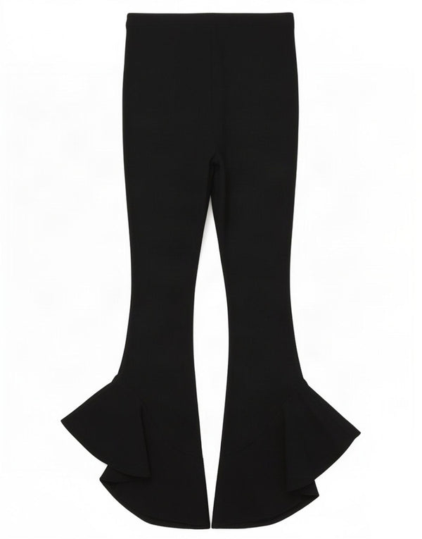 Pantaloni a zampa da donna Topshop UK 14 Large Poliestere nero