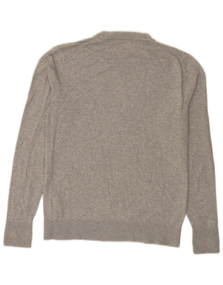 Maglione maglione girocollo da uomo vestibilità regolare Tommy Hilfiger piccolo cotone grigio