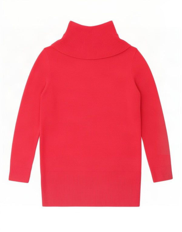 Maglione maglione a collo alto da donna Marks & Spencer UK 14 grande acrilico rosa