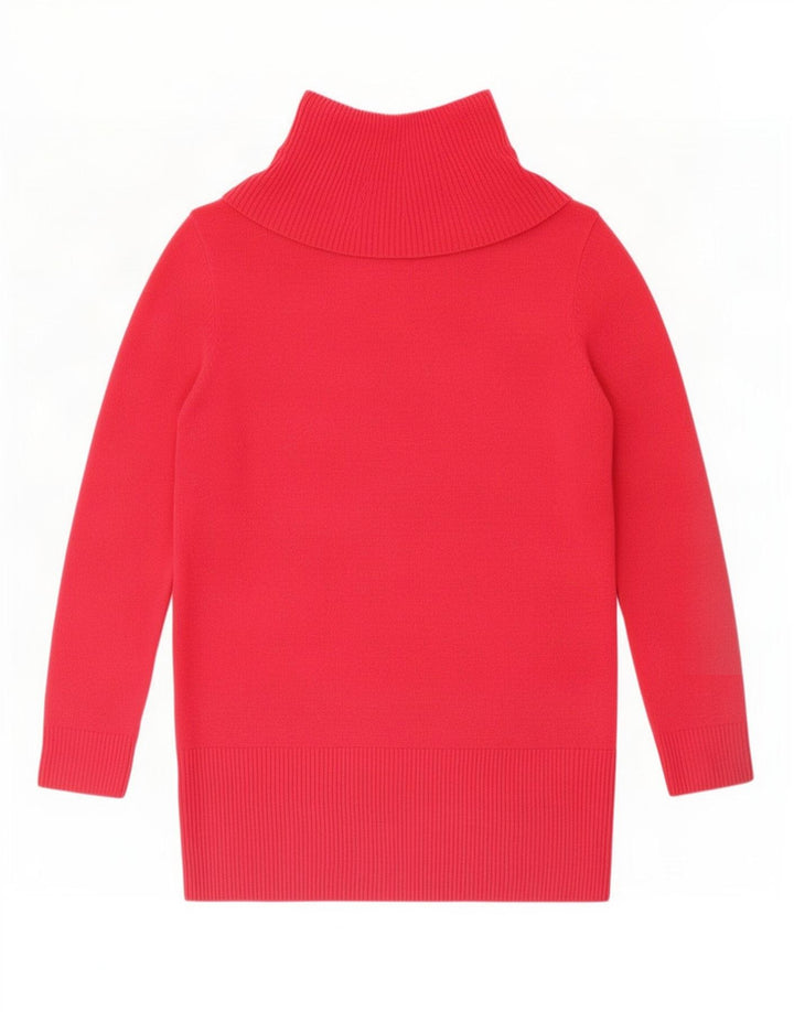 Maglione maglione a collo alto da donna Marks & Spencer UK 14 grande acrilico rosa