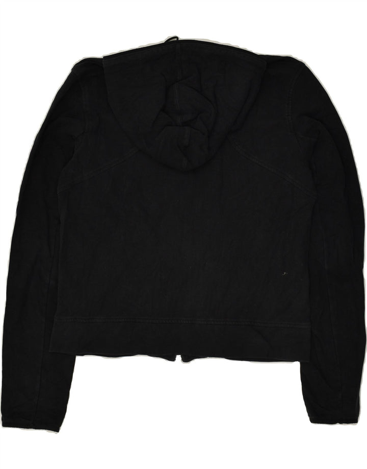 NIKE Womens Zip Hoodie Sweater UK 14/16 Large Black | Vintage Nike | Thrift | Second-Hand Nike | Used Clothing | Messina Hembry 