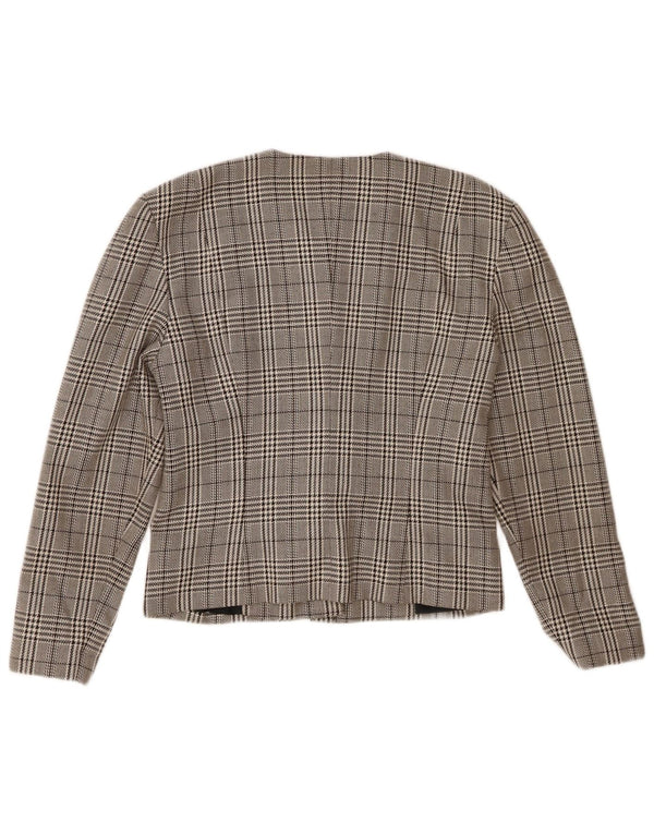 MONDI Womens Double Breasted Blazer Jacket EU 38 Medium Grey Houndstooth