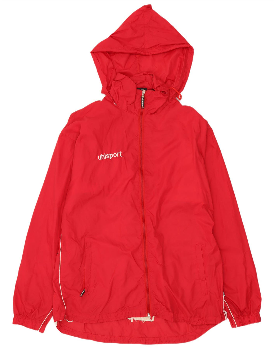 Giacca antipioggia da uomo con cappuccio Uhlsport UK 40 Large Rosso Poliestere