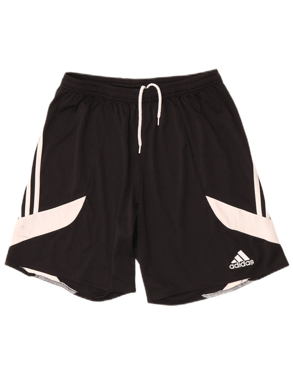 Pantaloncini sportivi Adidas Climalite da uomo, poliestere color block medio nero