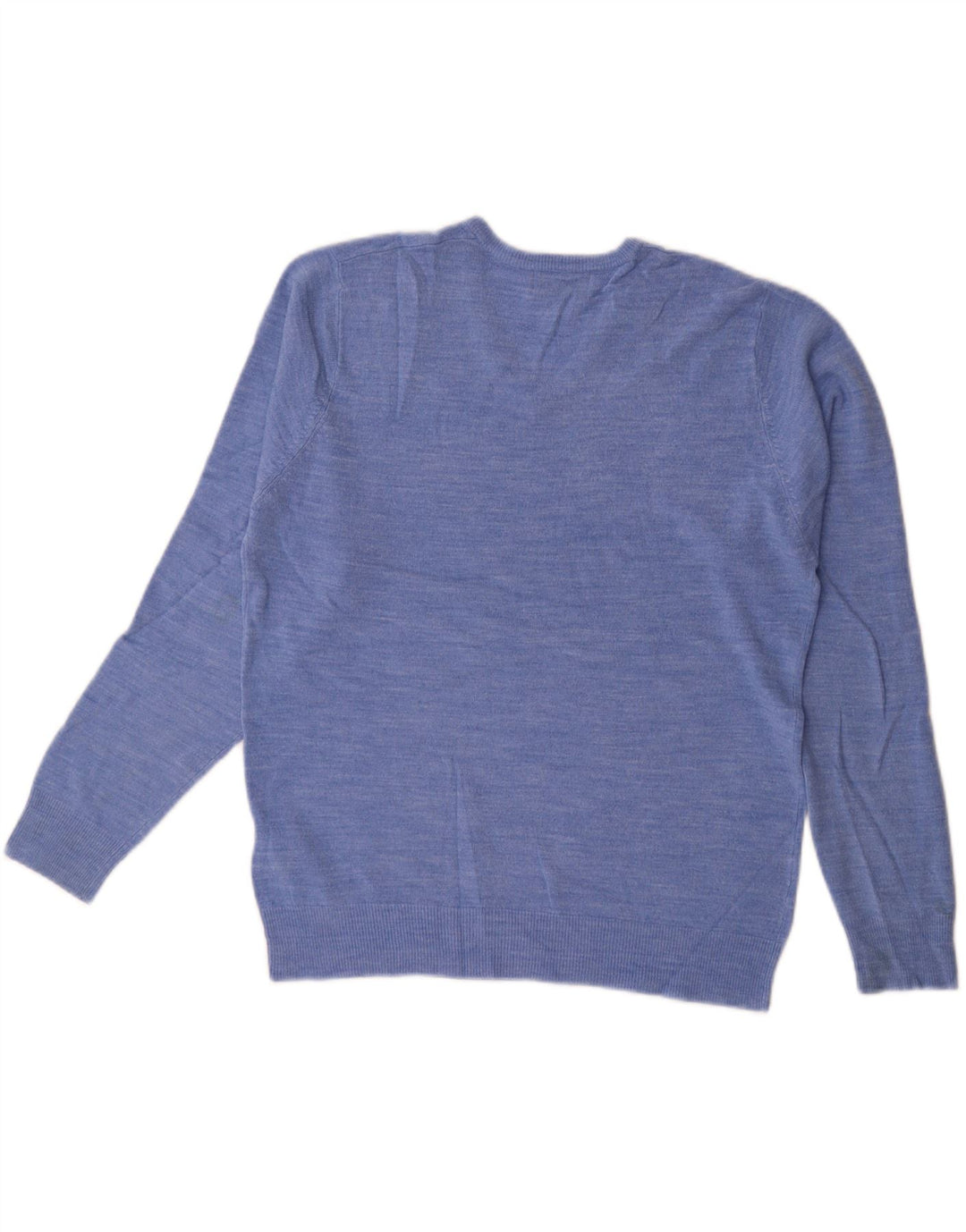 MARKS & SPENCER Maglione da uomo con scollo a V vestibilità regolare Acrilico blu medio