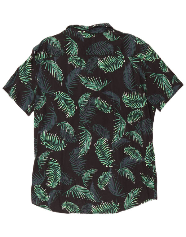 Camicia slim fit a maniche corte da uomo Jack Wills XL verde floreale hawaiano