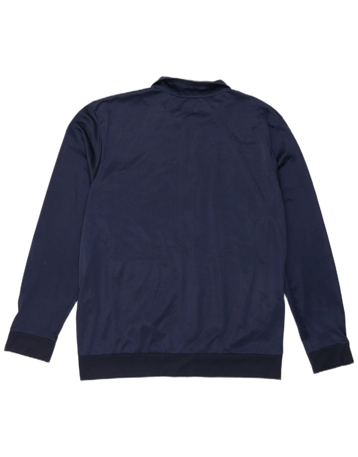 Giacca da tuta grafica da uomo Kappa 2XL poliestere blu navy