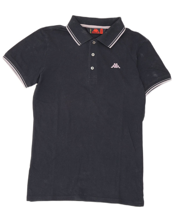 Polo Kappa Uomo Media Cotone Blu Navy