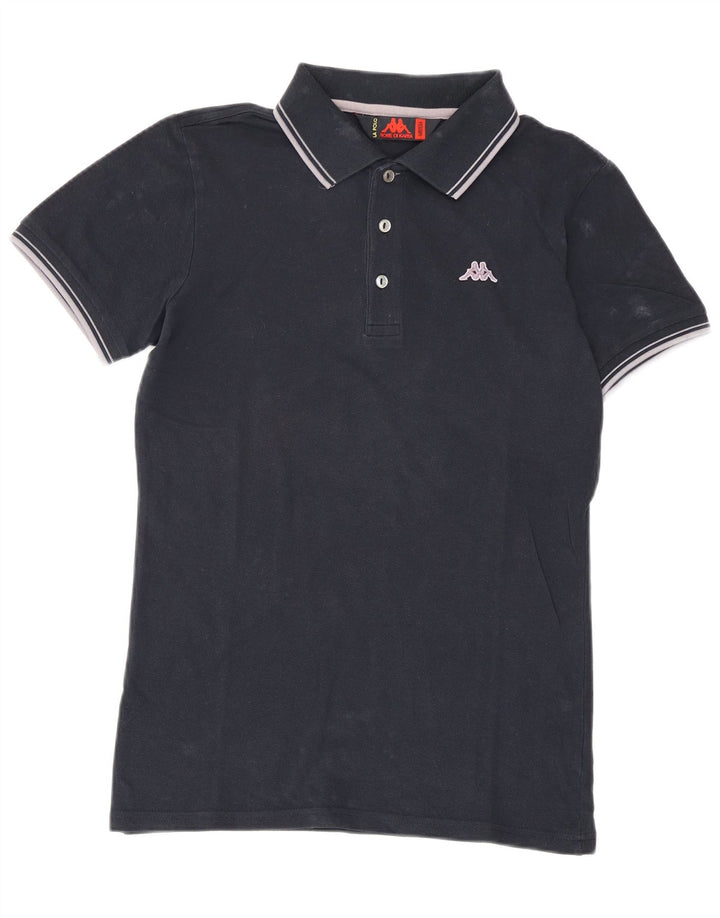 Polo Kappa Uomo Media Cotone Blu Navy