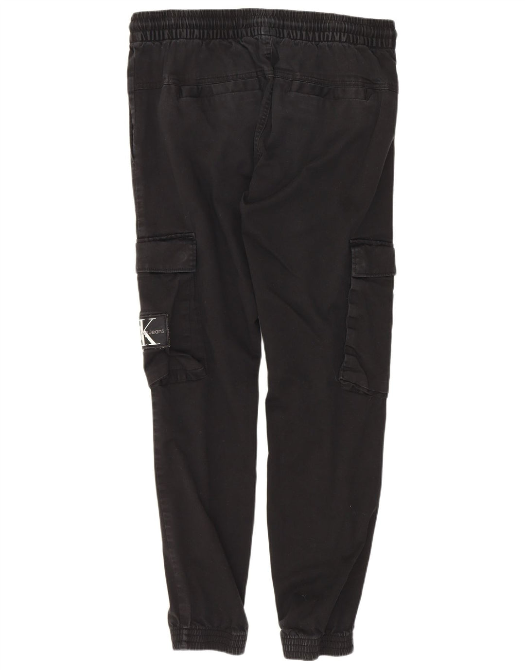 Pantaloni cargo da donna Calvin Klein Joggers medi W30 L28 cotone nero