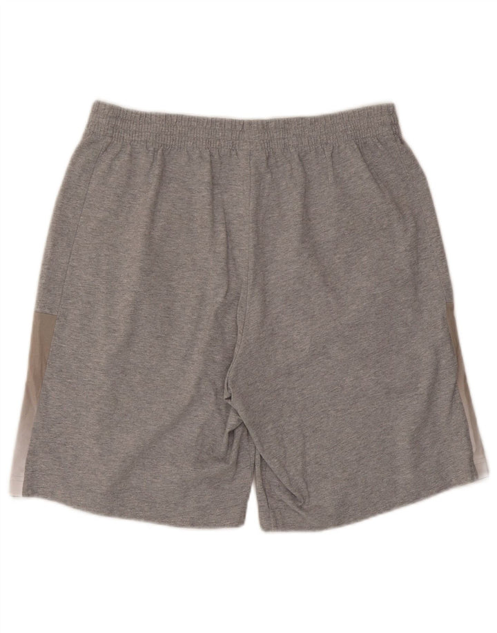 Pantaloncini sportivi da uomo Adidas Large in cotone color block grigio