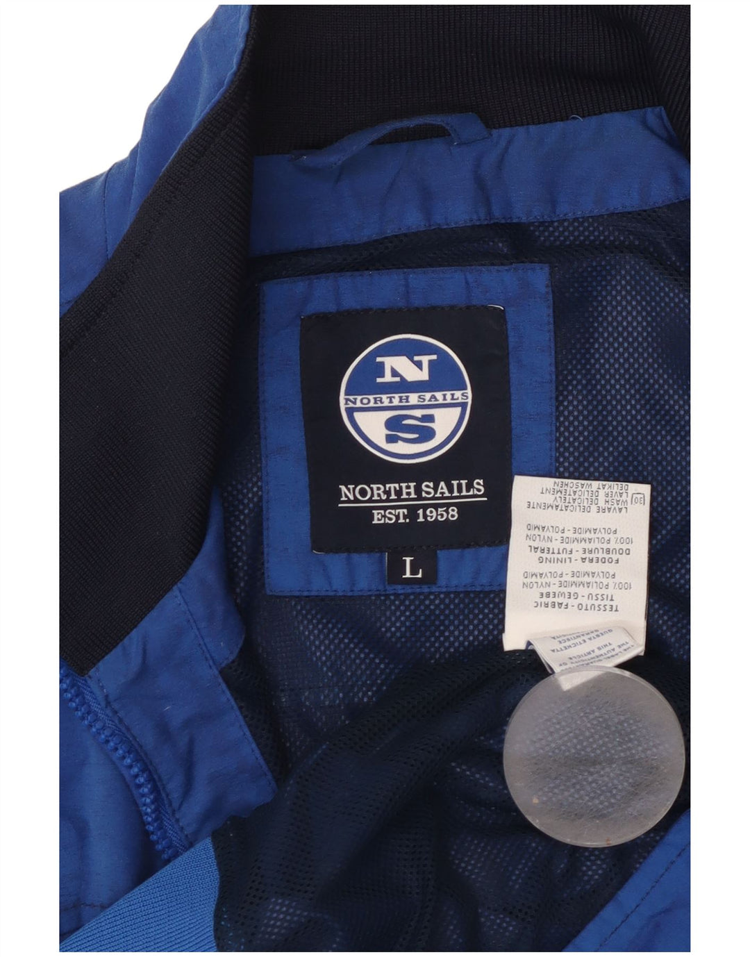 NORTH SAILS Giubbotto bomber da uomo UK 40 Large Blu Poliammide