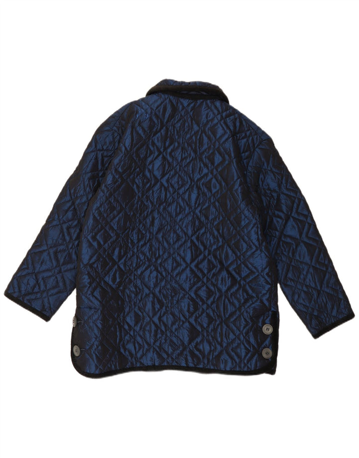 Giacca trapuntata da donna Giulia Galanti UK 12 medio blu navy
