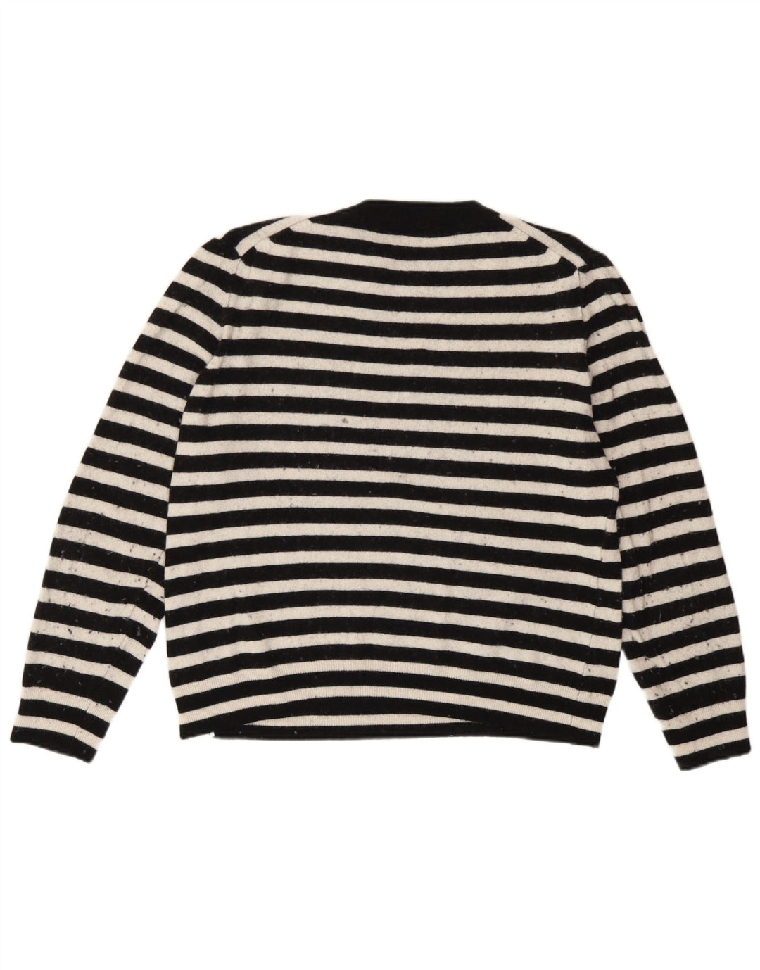 Maglione maglione girocollo da donna Zara UK 14 poliammide a righe nere medie