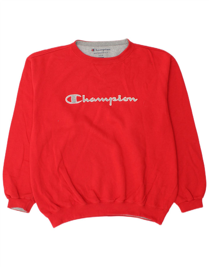 Felpa grafica da uomo CHAMPION Maglione XL Rosso