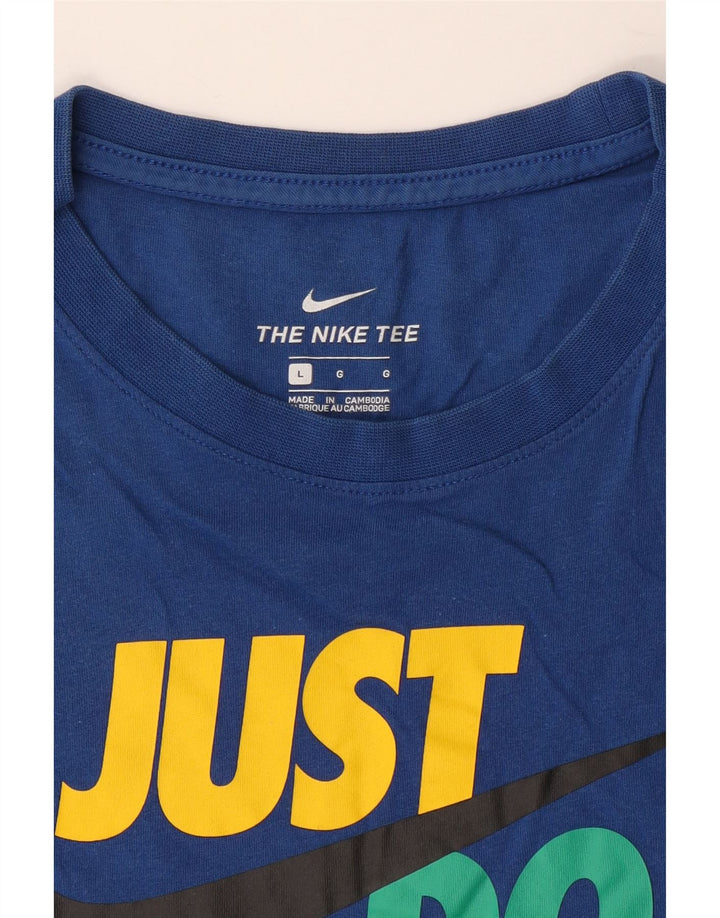 T-shirt grafica da uomo NIKE Top grande blu