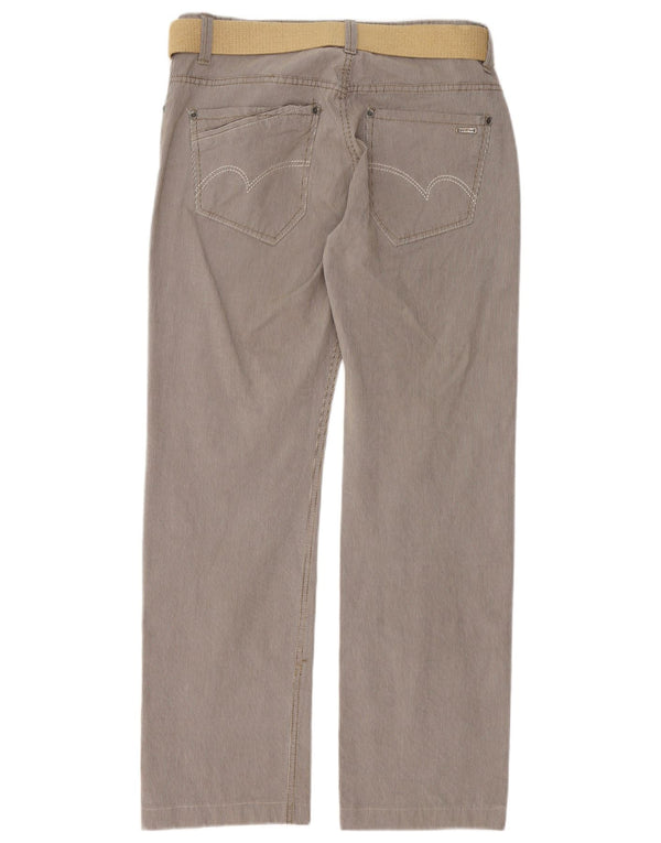 Pantaloni casual dritti da uomo WPM W34 L29 cotone gessato grigio