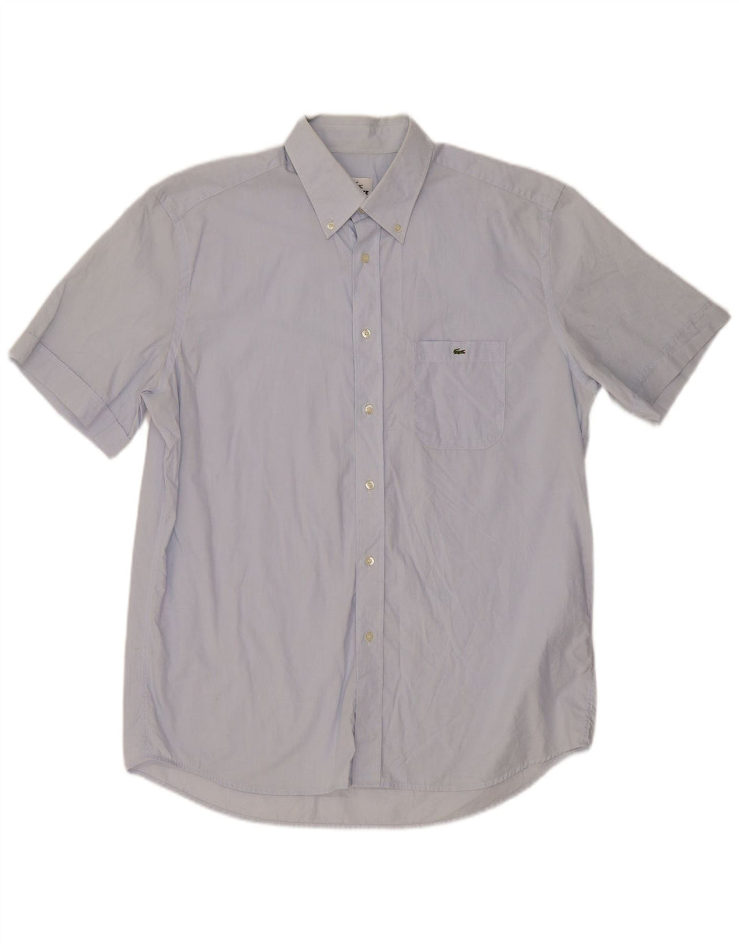 Camicia a maniche corte da uomo Lacoste taglia 43 grande in cotone blu