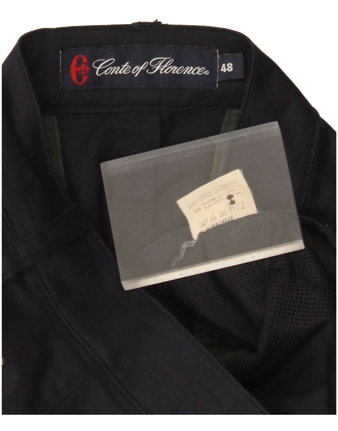 CONTE OF FLORENCE Pantaloni da Abito Uomo IT 48 Medio W32 L33 Blu Navy