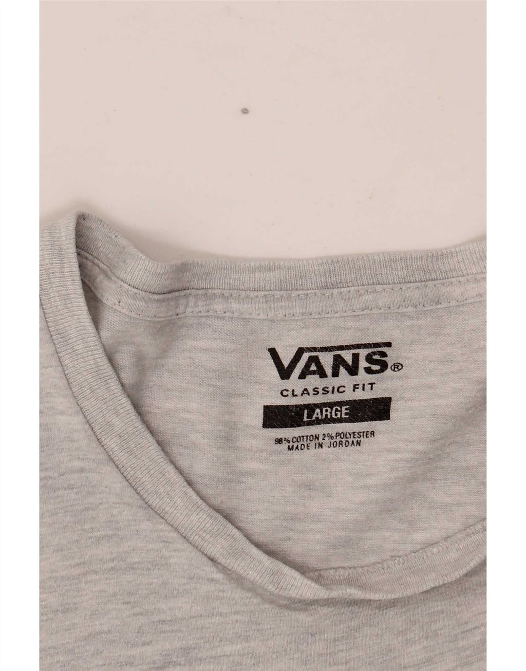 T-shirt da uomo Vans Classic Fit, taglia grande, in cotone grigio