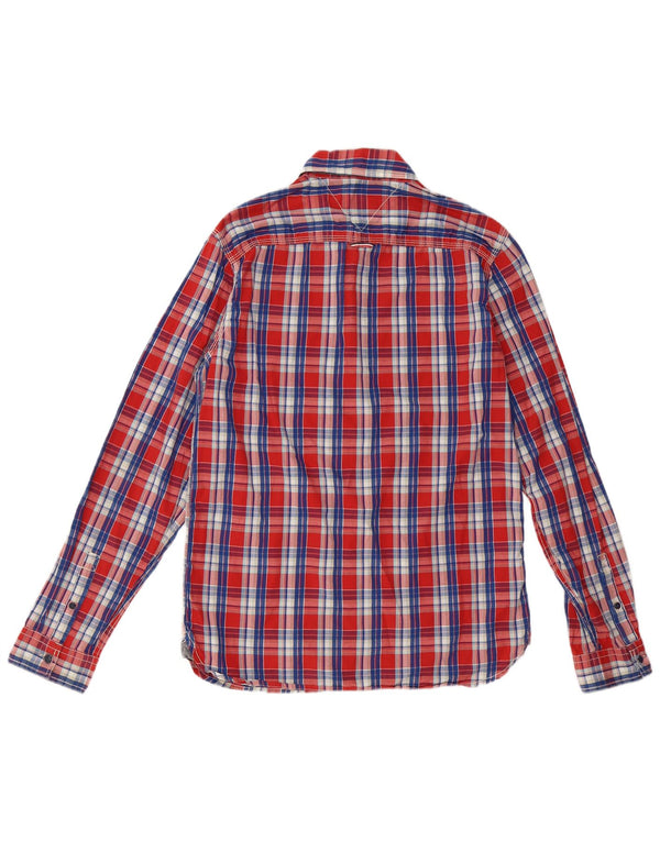 TOMMY HILFIGER Camicia da bambino 15-16 anni in cotone a quadri rossi grandi
