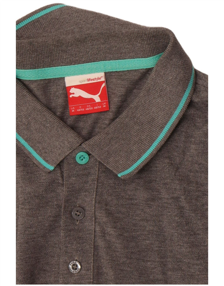 Polo Puma da uomo di colore grigio medio