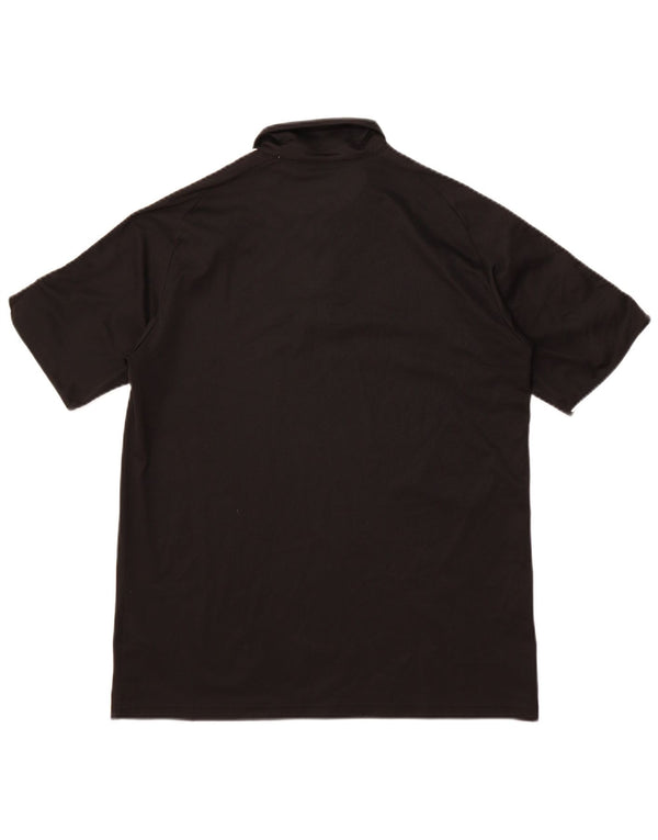 Polo ADIDAS da uomo Aeroready Regular Fit in poliestere nero medio