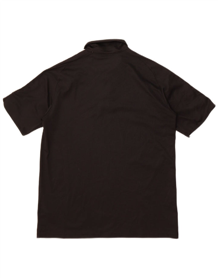 Polo ADIDAS da uomo Aeroready Regular Fit in poliestere nero medio