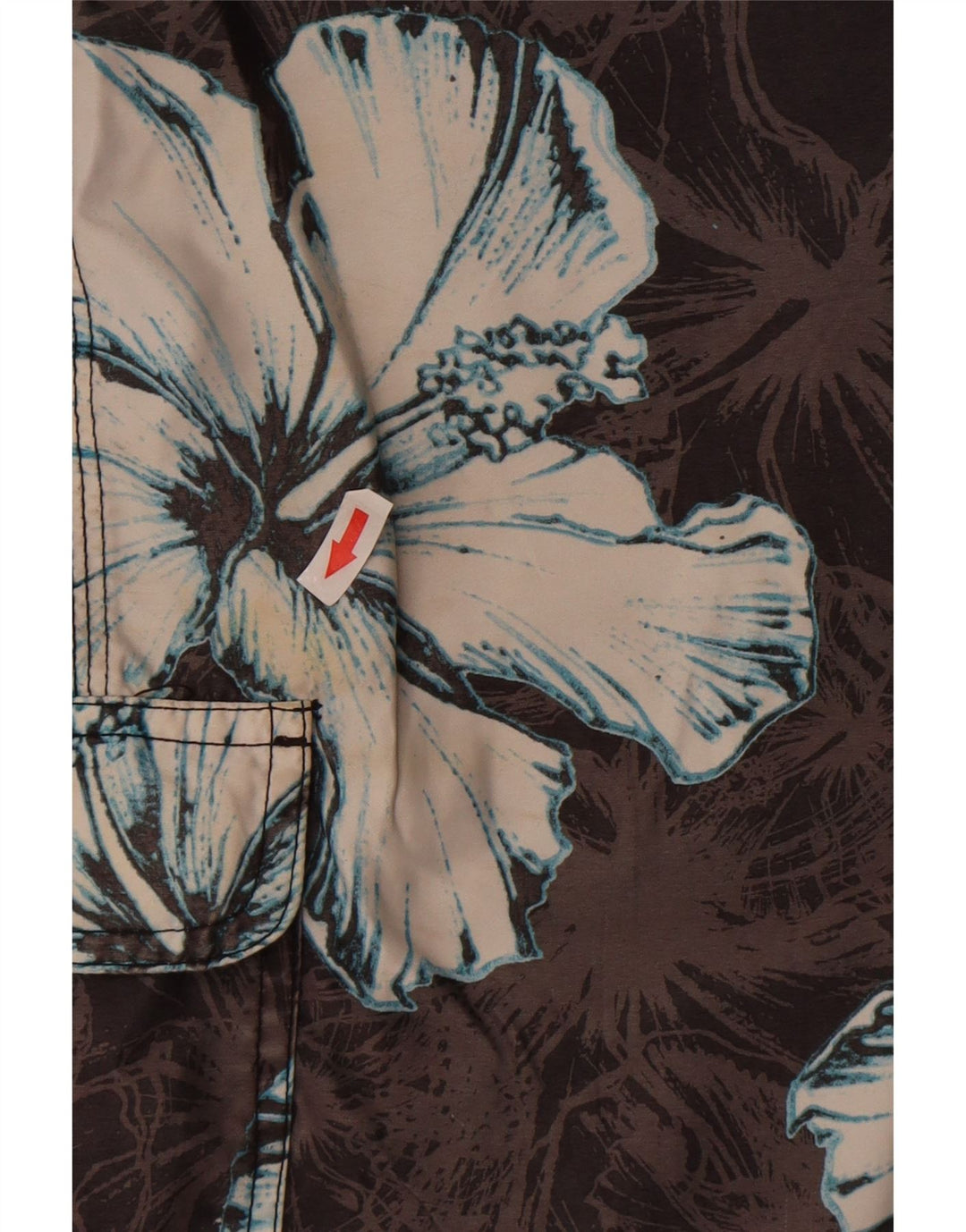Pantaloncini da bagno grafici da uomo Hurley Poliestere floreale grigio medio