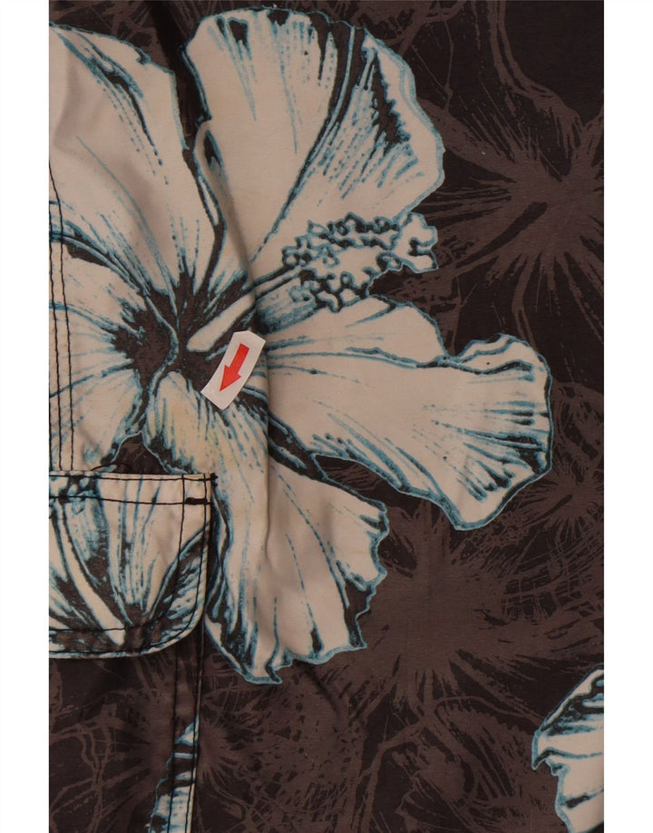 Pantaloncini da bagno grafici da uomo Hurley Poliestere floreale grigio medio