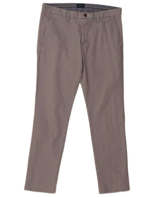 GANT Pantaloni chino slim Hallden da uomo W32 L30 in cotone grigio