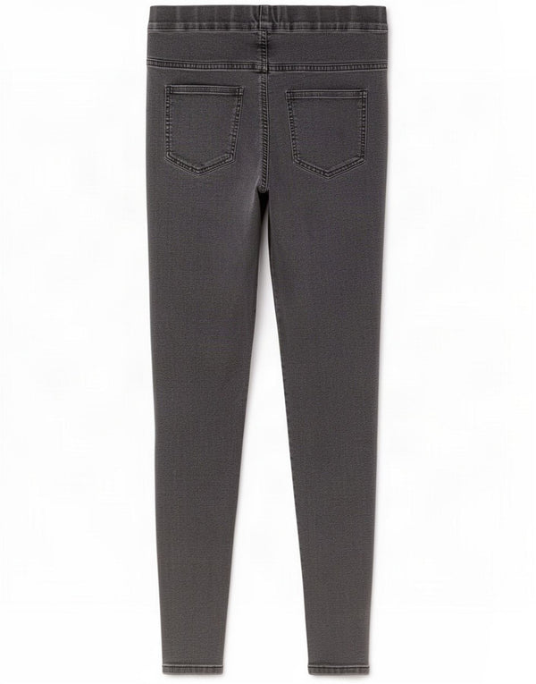 Marks & Spencer Jeans Jeggings da donna UK 12 Medio W28 L27 Grigio Cotone