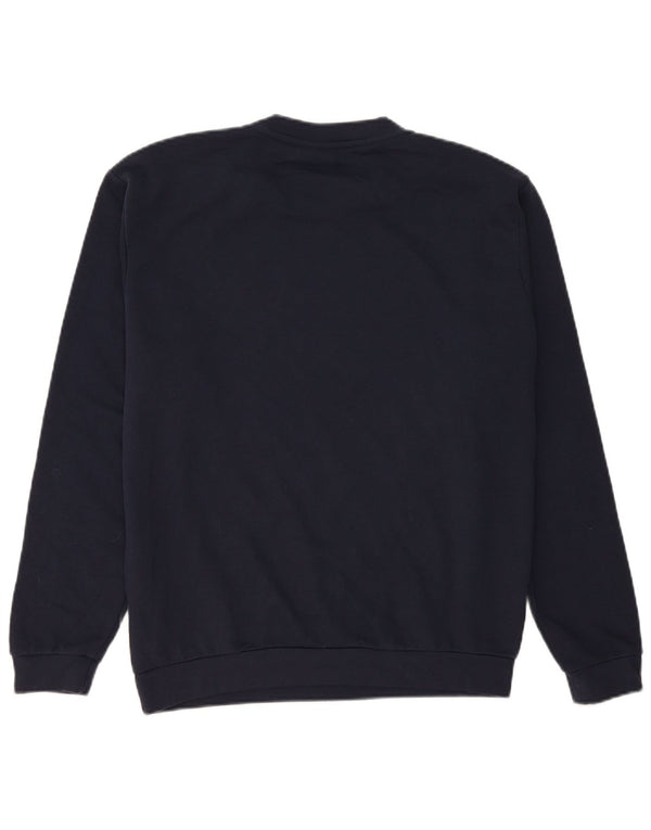 Sergio Tacchini Felpa Uomo Maglione Large Blu Navy Cotone